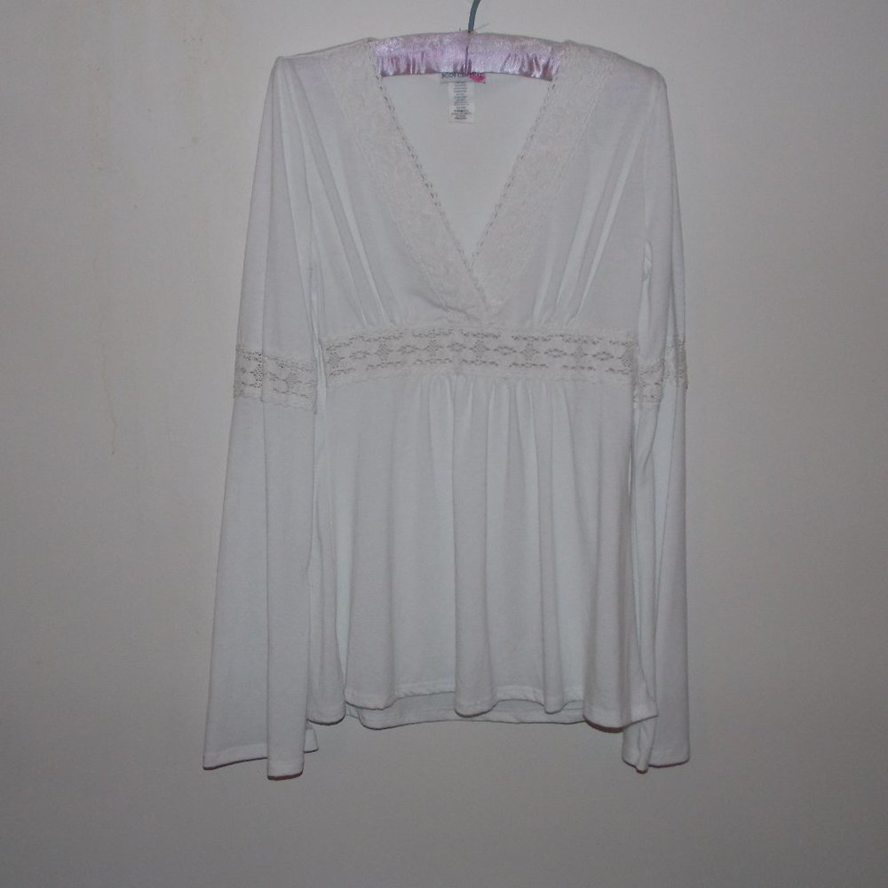 Romantic crochet detail blouse